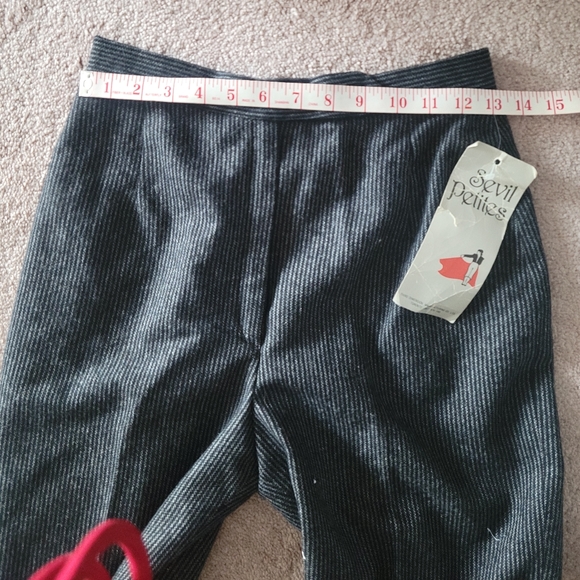 Petite Pinstripe Wool High Waisted Dress Pants NWT - Picture 4 of 10
